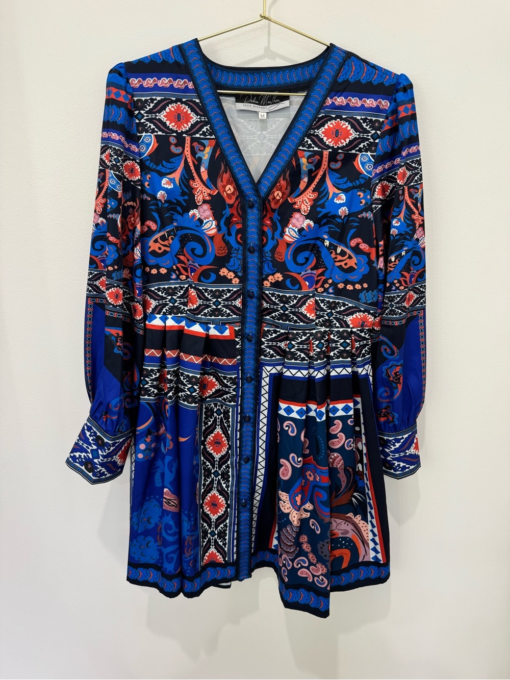 Dalia MacPhee Long Sleeve V-Neck Dress